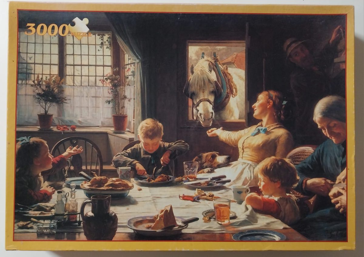 3000, Fame, One of the Family, Frederick George Cotman, Sealed Bag, Listed by Vanesa Image of the puzzle 3000, Fame, One of the Family, Frederick George Cotman, Sealed Bag, Picture of the box