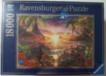 Image of the puzzle 18000, Ravensburger, Paradise Sunset, by David Penfound, Factory Sealed, Picture of the box
