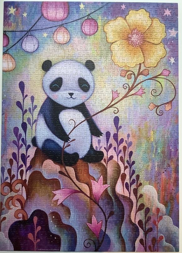 Image of the puzzle 1000, Heye, Panda Naps, Jeremiah Ketner, Complete, Picture of the puzzle