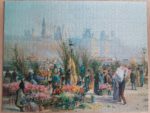 Image of the puzzle 1000, Jumbo, Flower Market by the Seine, by Georges Fraipont, Complete, Picture of the puzzle