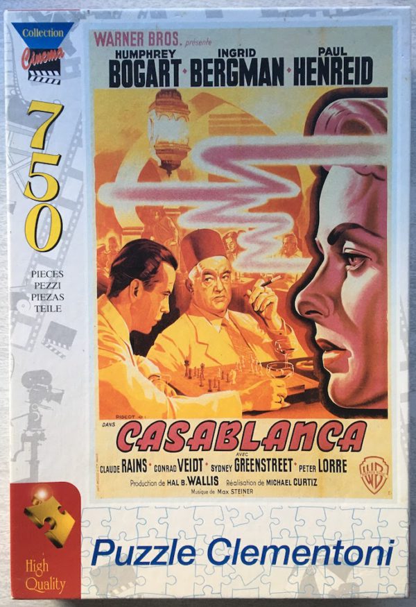 Image of the puzzle 750, Clementoni, Casablanca (Movie Poster), Sealed Bag, Picture of the box