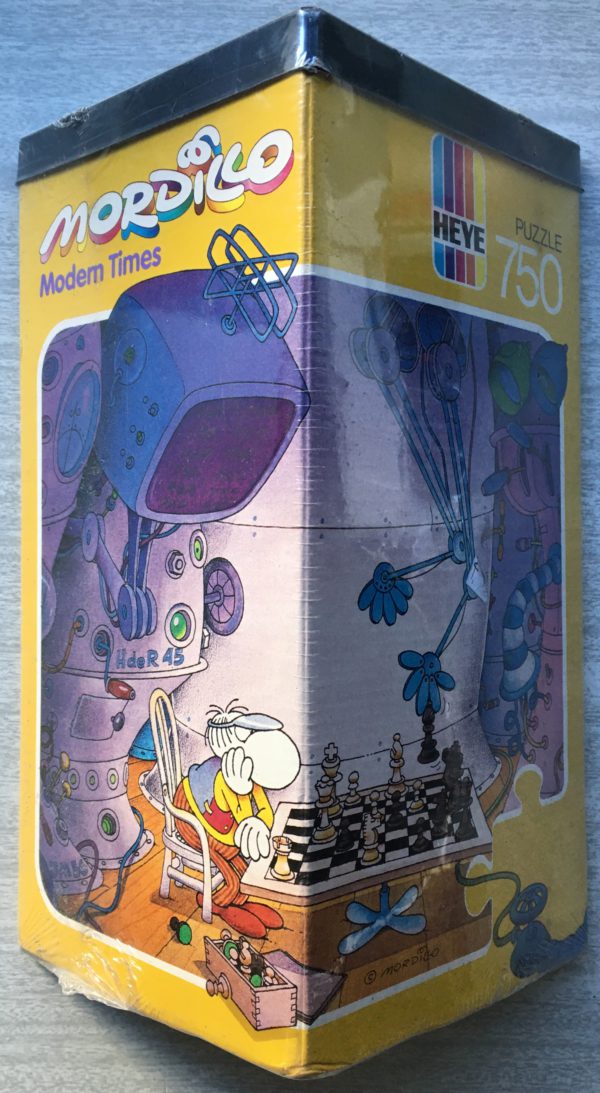 Image of the puzzle 750, Heye, Modern Times, by Guillermo Mordillo, Factory Sealed, Picture of the box