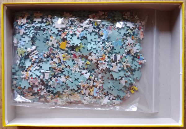 Image of the puzzle 1000, Jumbo, Departure Hall, Complete, Picture of the bag