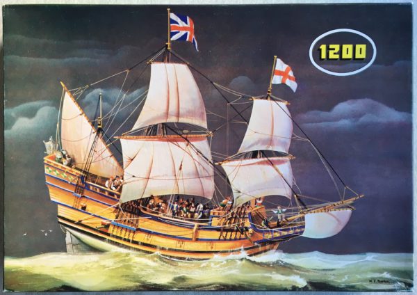 Image of the puzzle 1200, White Horse, Mayflower, by M.J. Barton, Sealed Bag, Picture of the box