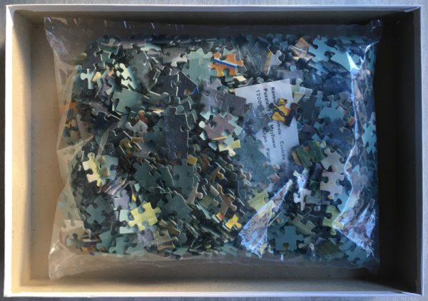 Image of the puzzle 1200, White Horse, Mayflower, by M.J. Barton, Sealed Bag, Picture of the bag
