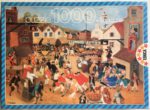 Image of the puzzle 1000, Educa, The Village Fair, by Margaret Loxton, Factory Sealed, Picture of the box