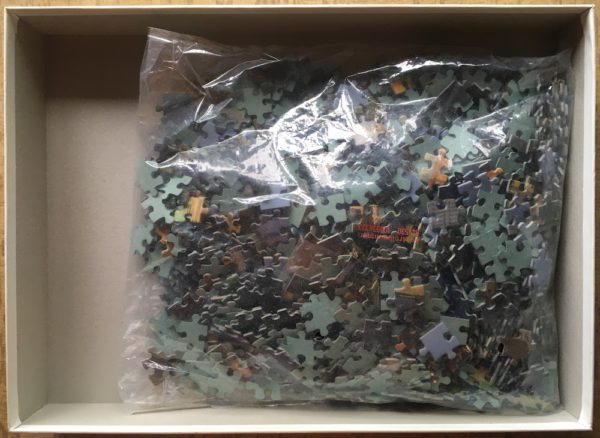 Image of the puzzle 1000, Ravensburger, Salzburg at Night, by Manfred Thonig, Complete, Picture of the bag