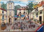 Image of the puzzle 1500, Ravensburger, Village Festival, by Miguel García Vivancos, Complete, Picture of the box
