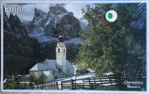 Image of the puzzle 6000, Clementoni, Italy, Val Badia, Colfosco, Factory Sealed, Picture of the box
