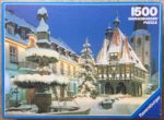 Image of the puzzle 1500, Ravensburger, Michelstadt in Winter, by Reinhold Kirsch, Complete, Picture of the box