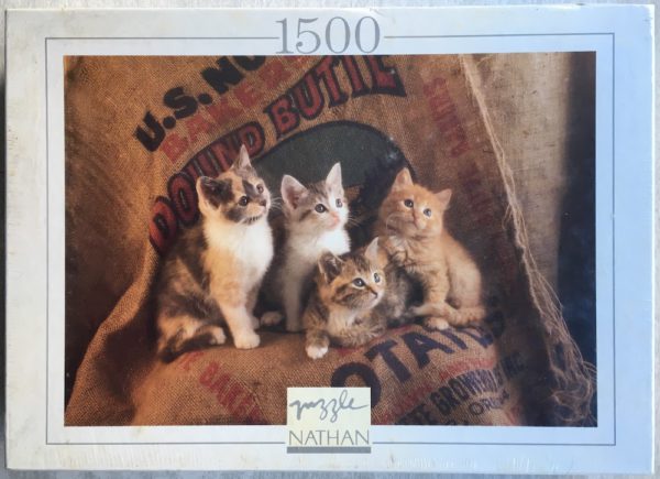 Image of the puzzle 1500, Nathan, Kittens, by Richard Stacks, Factory Sealed, Picture of the box