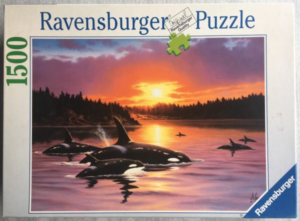 Image of the puzzle 1500, Ravensburger, Going Home, by Anthony Casay, Sealed Bag, Picture of the box