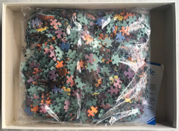Image of the puzzle 1500, Ravensburger, Going Home, by Anthony Casay, Sealed Bag, Picture of the bag