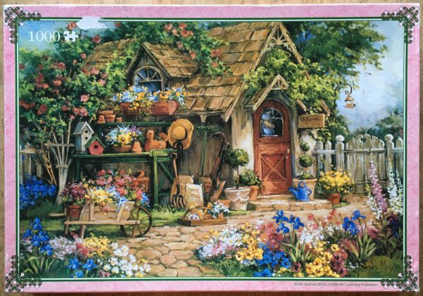 Image of the puzzle 1000, Jumbo, Gardener's Haven, Barbara Mock, Complete, Picture of the box