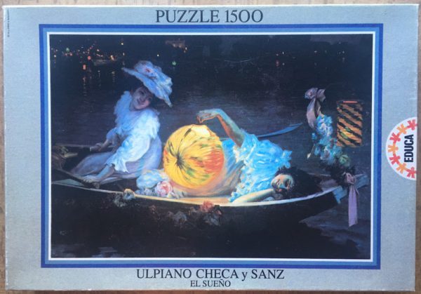Image of the puzzle 1500, Educa, Carnival Eve, by Ulpiano Checa y Sanz, Incomplete, Picture of the box