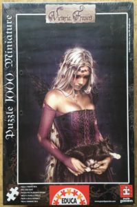 Image of the puzzle 1000, Educa, Angel of Death, by Victoria Francés (Miniature), Factory Sealed, Picture of the box