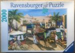 Image of the puzzle 2000, Ravensburger, Pyramids along the Nile, by Sharie Hatchett Bohlmann, Complete, Picture of the box