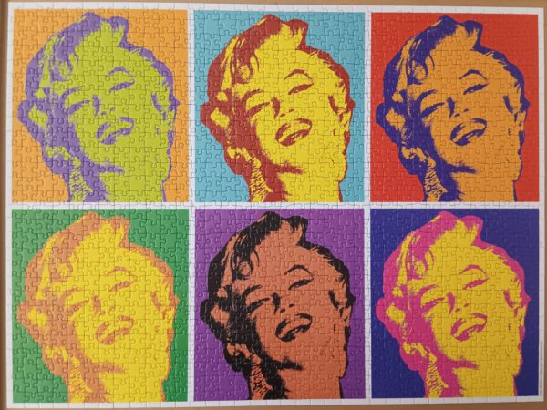 Image of the puzzle 1000, Nathan, Marilyn Façon Pop Art, Sam Shaw, Complete, Picture of the puzzle