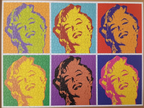 Image of the puzzle 1000, Nathan, Marilyn Façon Pop Art, Sam Shaw, Complete, Picture of the puzzle