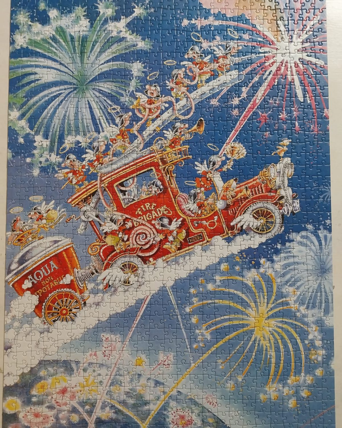 Image of the puzzle 1000, Heye, Fire Brigade, Michael Ryba, Complete, Picture of the puzzle