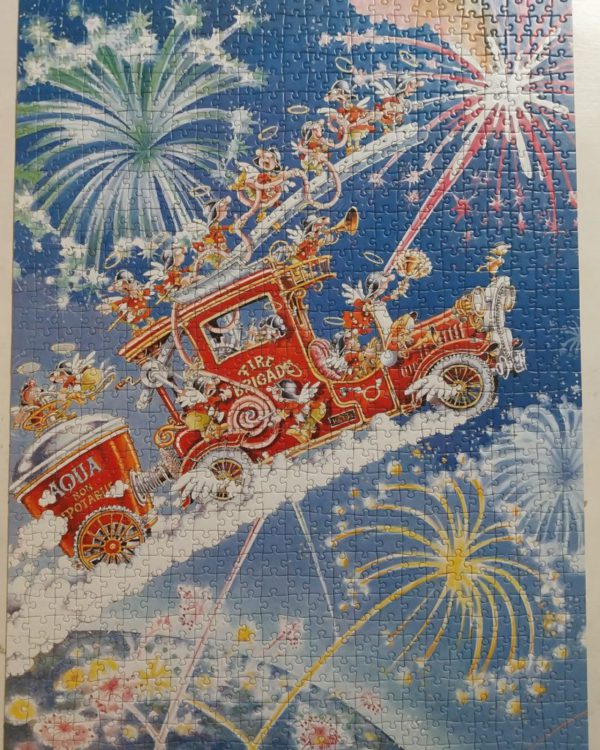 Image of the puzzle 1000, Heye, Fire Brigade, Michael Ryba, Complete, Picture of the puzzle