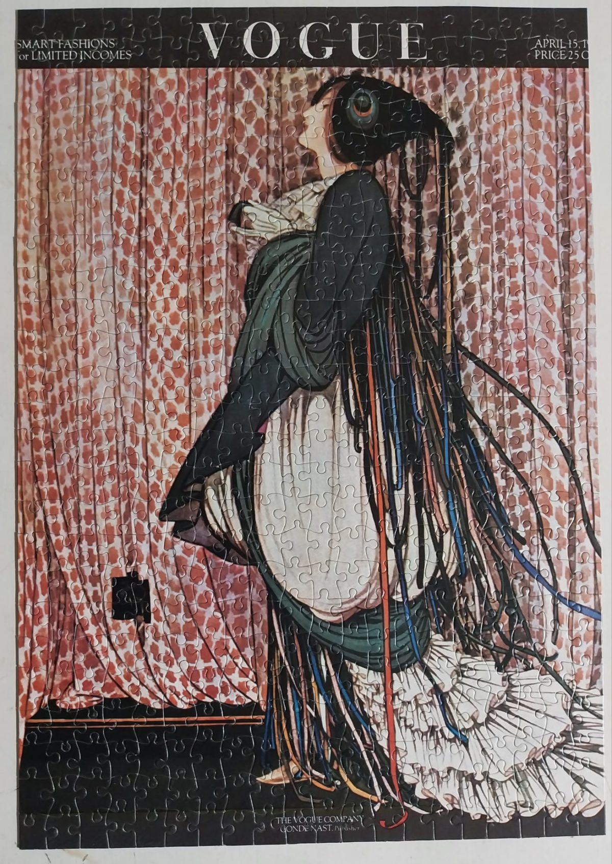 Image of the puzzle 500, International Team, Vogue, George Wolfe Plank, Complete, Picture of the puzzle