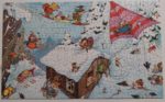 Image of the puzzle Image of the puzzle 500, Heye, Happy Skiing, by Jean-Jacques Loup, Complete, Picture of the puzzle