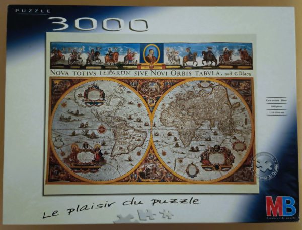 Image of the puzzle 3000, MB, Old Map, Willem Blaeu, Sealed Bag, Picture of the box