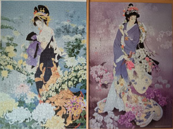 Image of the puzzle 2x1000, Express Gifts, Flowers of the Orient, Haruyo Morita, Incomplete, Picture of the puzzles