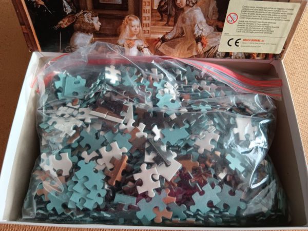 Image of the puzzle 1000, Educa, Las Meninas, Diego Velázquez, Complete, Picture of the bag