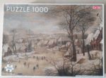 Image of the puzzle 1000, Tactic, Winter Landscape with Ice Skaters and a Bird Trap, by Pieter Bruegel the Elder, Factory Sealed, Picture of the box