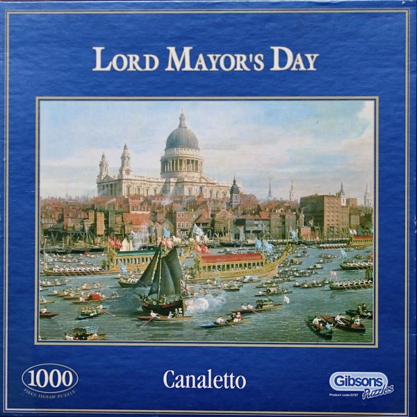Image of the puzzle 1000, Gibsons, Lord Mayor's Day, Canaletto, Complete, Picture of the box