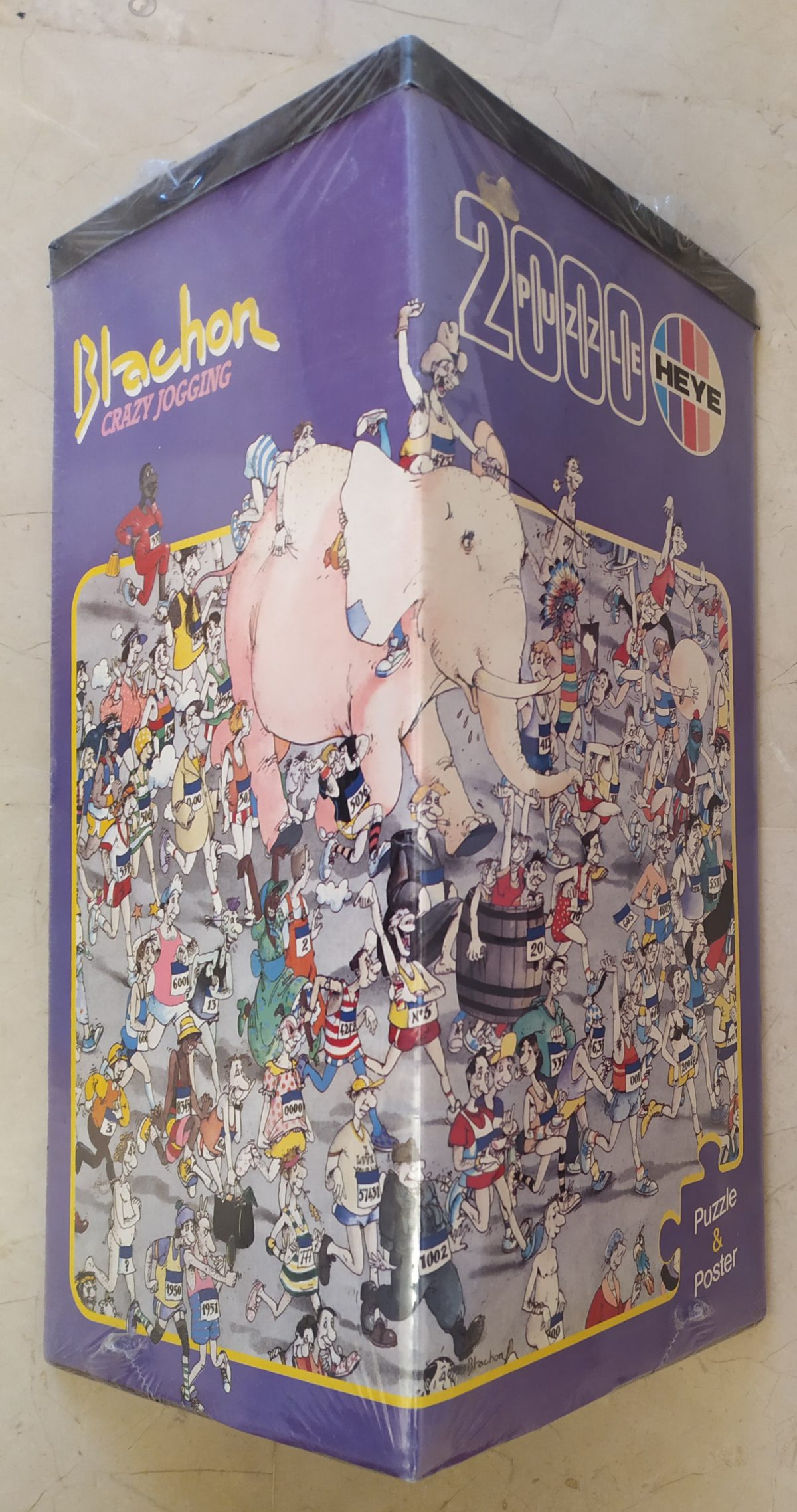 2000, Heye, Crazy Jogging, Roger Blachon, Factory Sealed, Listed by Barebrain Image of the puzzle 2000, Heye, Crazy Jogging, Roger Blachon, Factory Sealed, Picture of the box