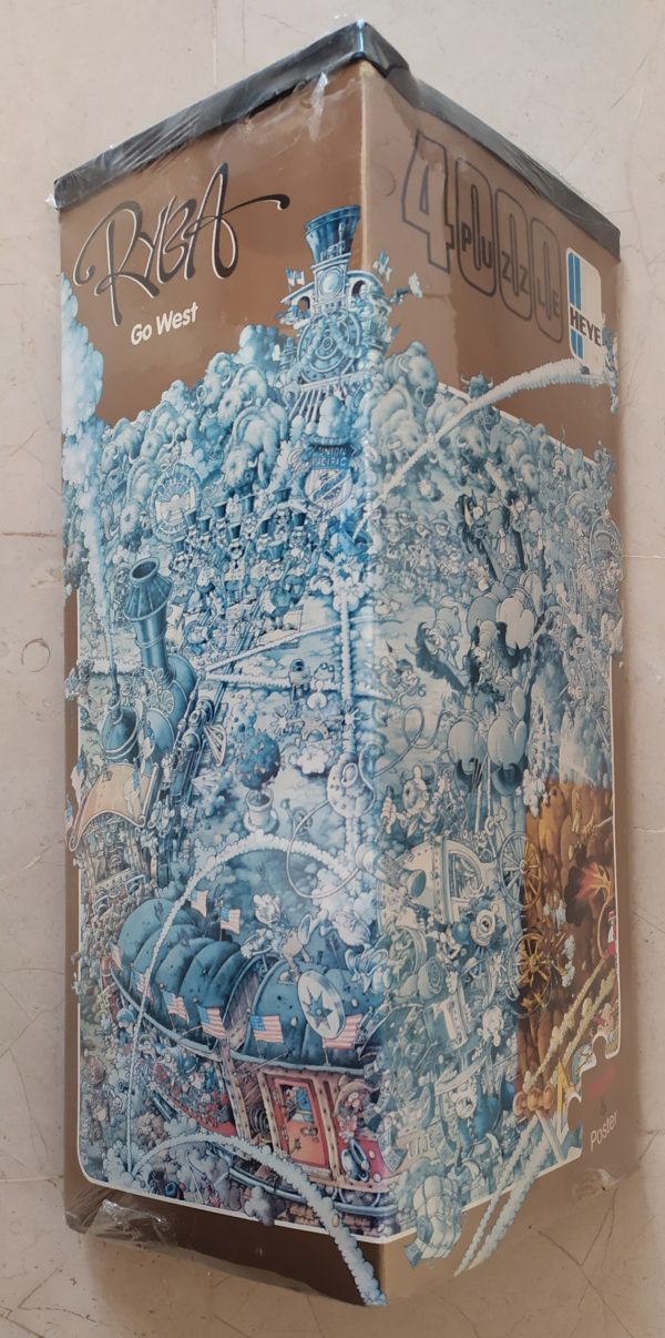 Image of the puzzle 4000, Heye, Go West, Michael Ryba, Factory Sealed, Picture of the box