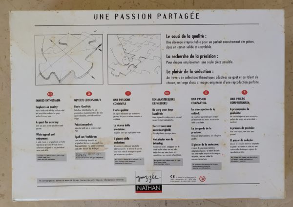 Image of the puzzle 5000, Nathan, The Combat of Lent and Mardi Gras, by Pieter Bruegel the Elder, Sealed Bag, Picture of the back