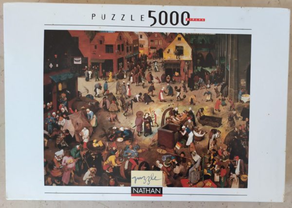 Image of the puzzle 5000, Nathan, The Combat of Lent and Mardi Gras, by Pieter Bruegel the Elder, Sealed Bag, Picture of the box
