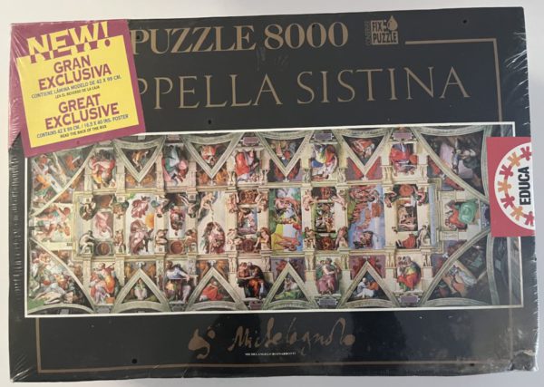 Image of the puzzle 8000, Educa, Sistine Chapel, Michelangelo, Factory Sealed, Picture of the box