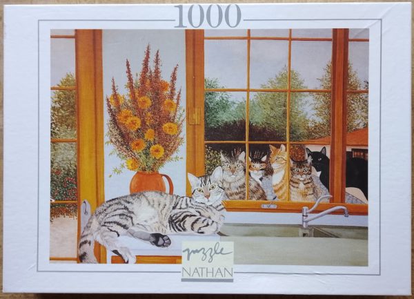 Image of the puzzle 1000, Nathan, The Cats, Madeleine Marcoux, Complete, Picture of the box