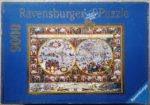 Image of the puzzle 9000, Ravensburger, Big World Map 1611, Pieter van den Keere, Sealed Bag, Picture of the box