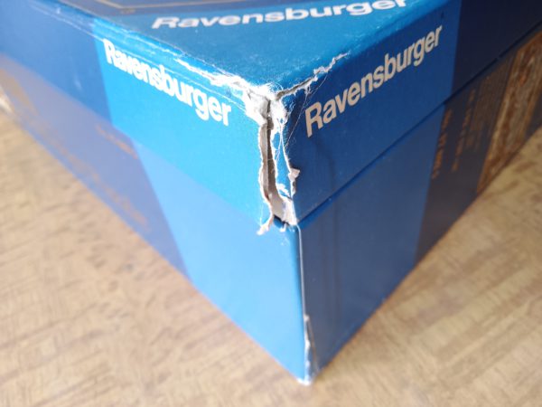 Image of the puzzle 9000, Ravensburger, Big World Map 1611, Pieter van den Keere, Sealed Bag, Picture of the corner