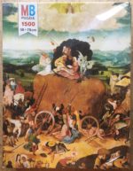 Image of the puzzle 1500, MB, The Haywagon, by Hieronymus Bosch, Factory Sealed, Picture of the box