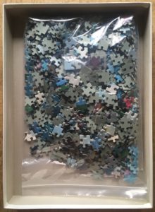 Image of the puzzle 1000, Ravensburger, The Cat, by Rosina Wachtmeister, Complete, Picture of the bag