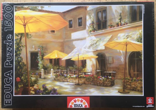 Image of the puzzle 1500, Educa, Closed on Monday, Jan McLaughlin, Factory Sealed, Picture of the box