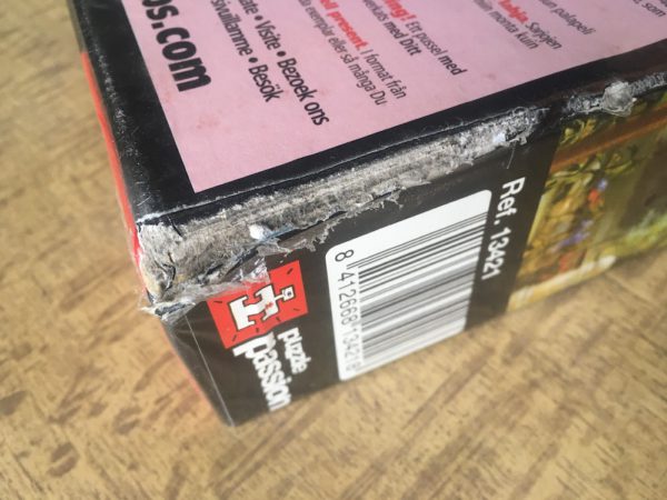 Image of the puzzle 1500, Educa, Closed on Monday, Jan McLaughlin, Factory Sealed, Picture of the corner