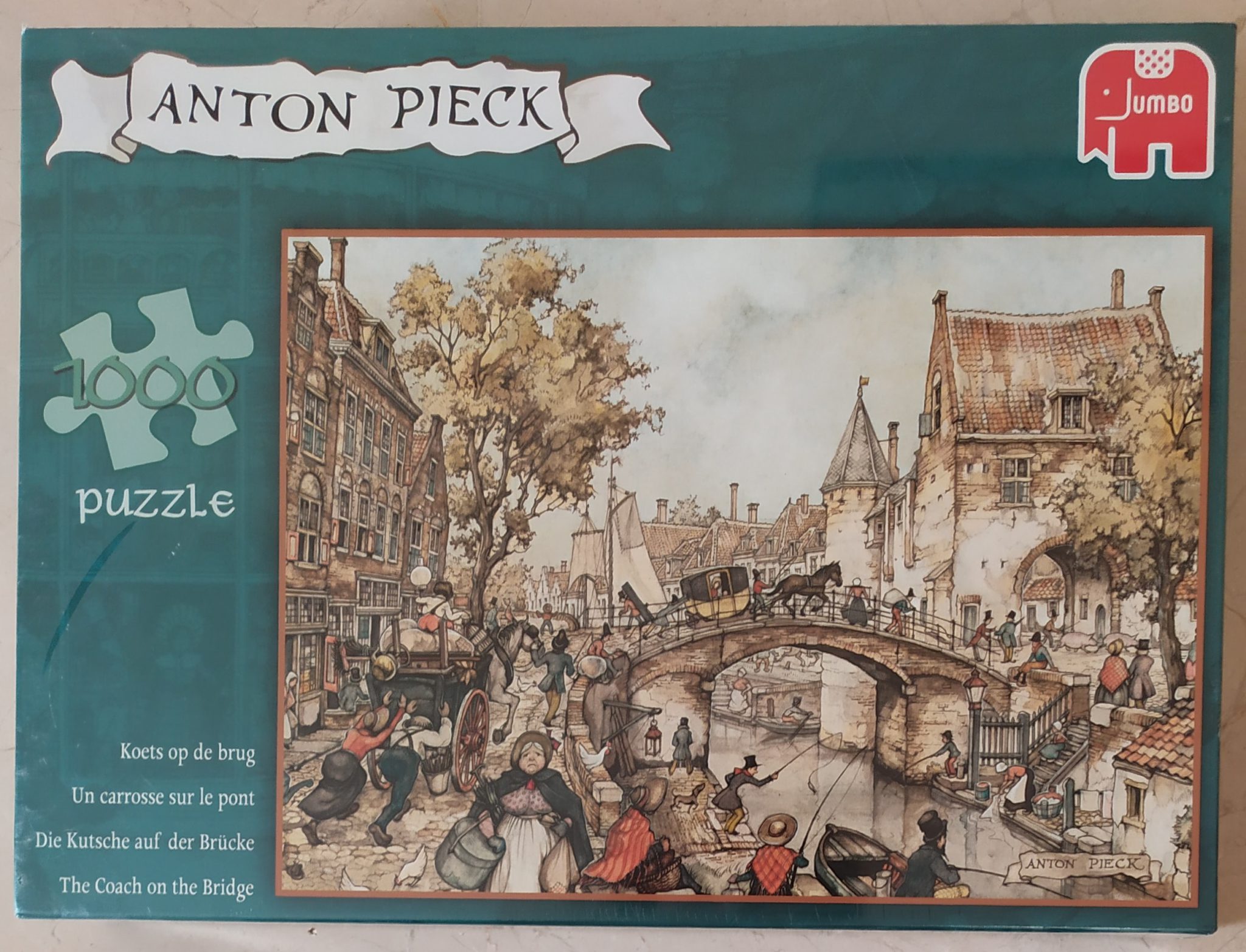 Jumbo Does Not Apply Boats On The Canal, Anton PIECK Puzzles 1000 Piezas, Multicolor, Talla única (18855