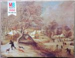 Image of the puzzle 1500, MB, Village in the Snow, David Teniers the Elder, Sealed Bag, Picture of the box
