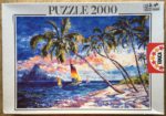 Image of the puzzle 2000, Educa, Caribbean Shores, by Waltraud von Schwarzbek, Sealed Bag, Picture of the box