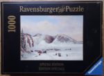 Image of the puzzle 1000, Ravensburger, The Montmorency Falls, by Cornelius Krieghoff, Sealed Bag, Picture of the box