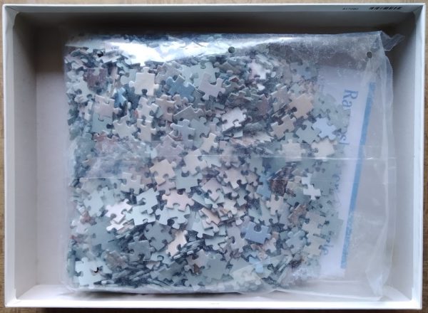 Image of the puzzle 1000, Ravensburger, The Montmorency Falls, by Cornelius Krieghoff, Sealed Bag, Picture of the bag