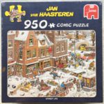 Image of the puzzle 950, Jumbo, Street Life, Jan van Haasteren, Factory Sealed, Picture of the box
